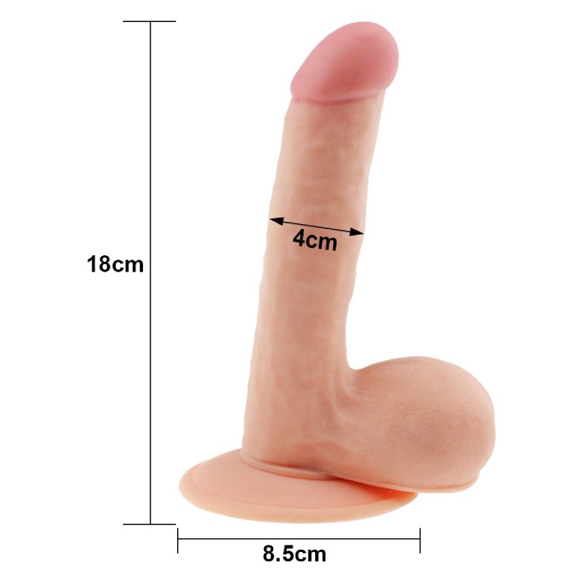 Dildo realistyczne z przyssawką żylaste 18 cm